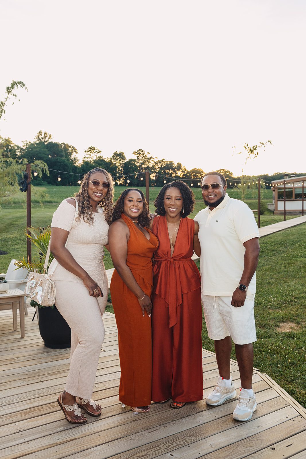 Jazmine and Jaleesa engagement dinner reception styling in Maryland — Creative Motion Events