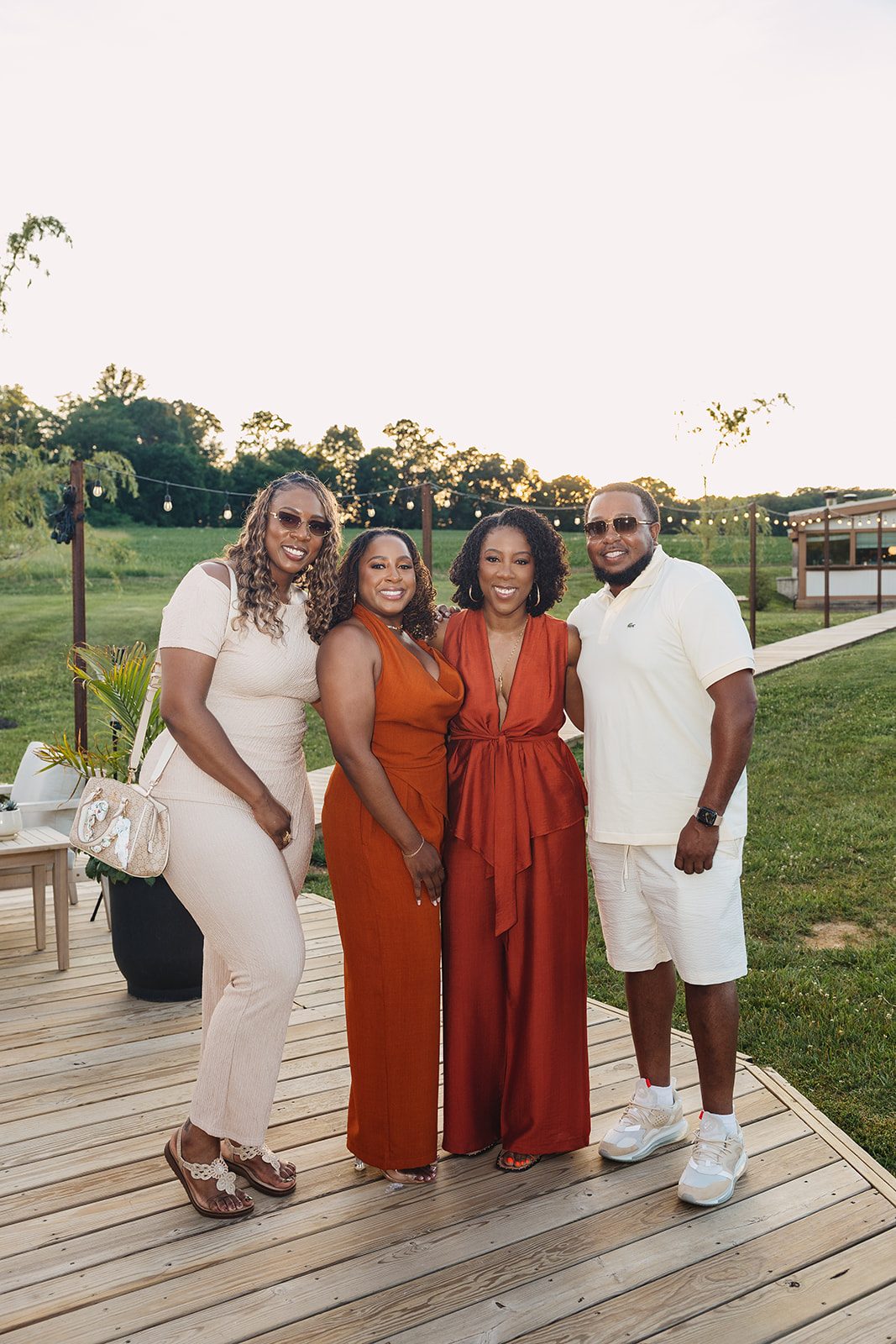 Jazmine and Jaleesa engagement dinner intimate celebration décor in Maryland — Creative Motion Events