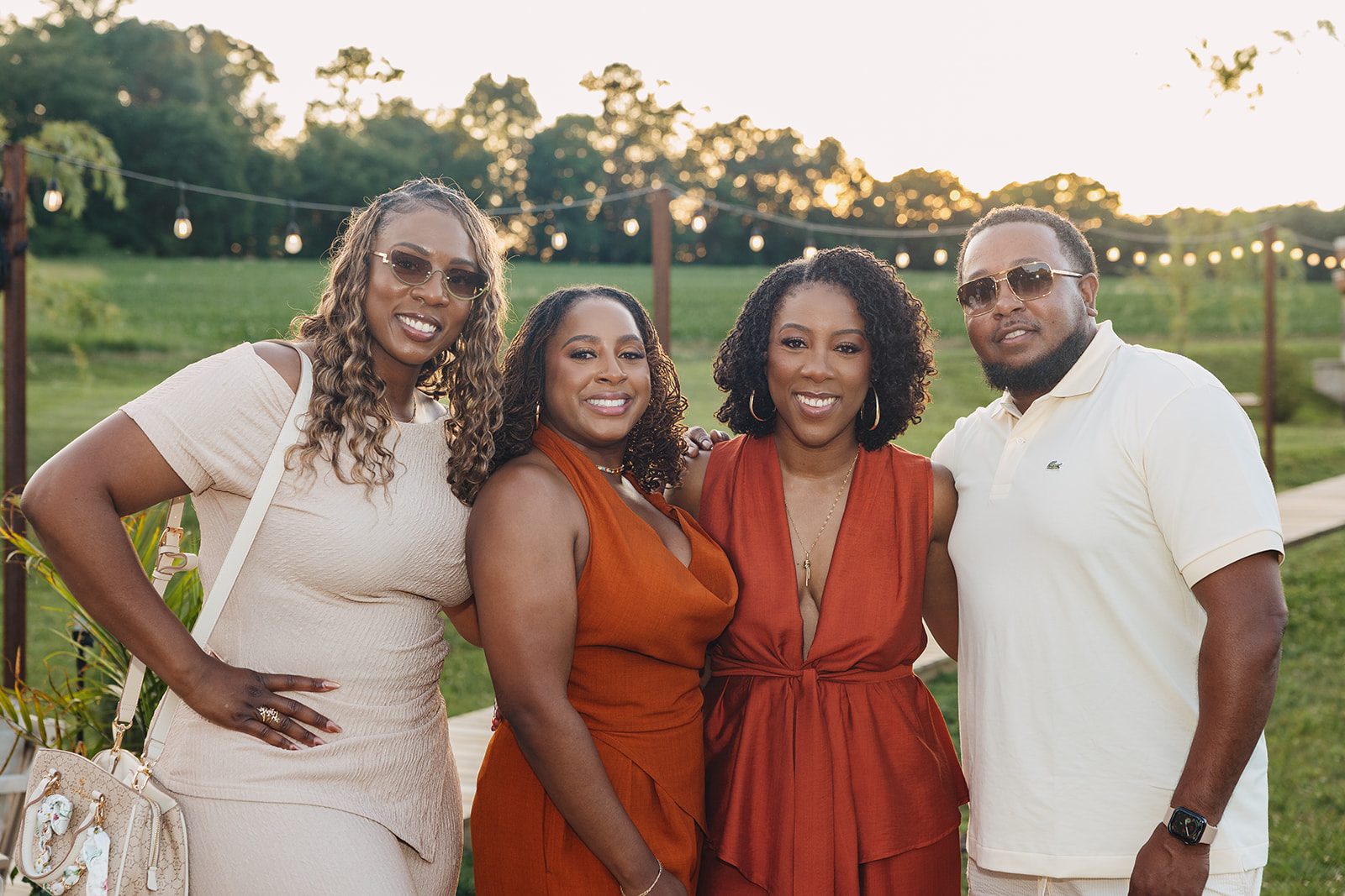 Jazmine and Jaleesa engagement dinner tablescape with florals in Maryland — Creative Motion Events