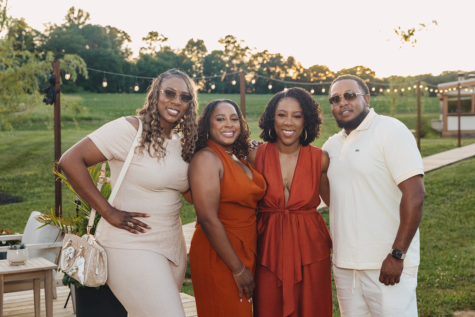 Jazmine and Jaleesa engagement dinner place setting detail in Maryland — Creative Motion Events