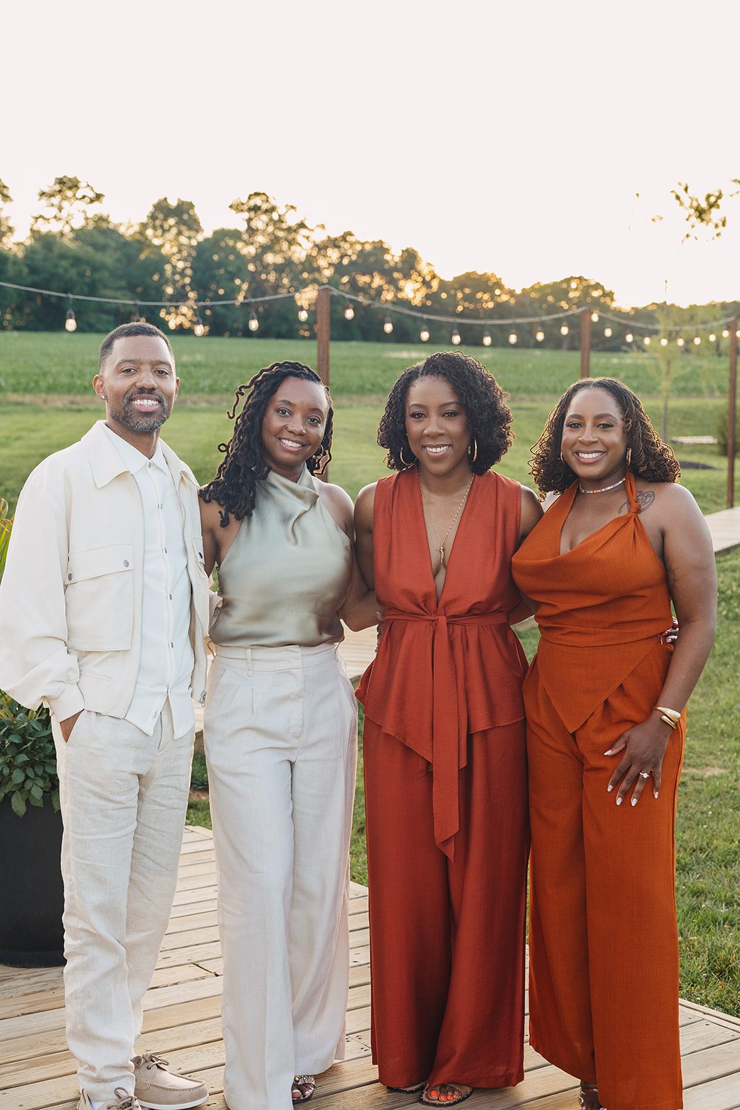 Jazmine and Jaleesa engagement dinner floral centerpiece in Maryland — Creative Motion Events