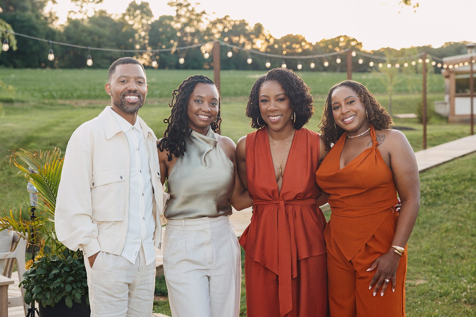 Jazmine and Jaleesa engagement dinner dinner party ambiance in Maryland — Creative Motion Events