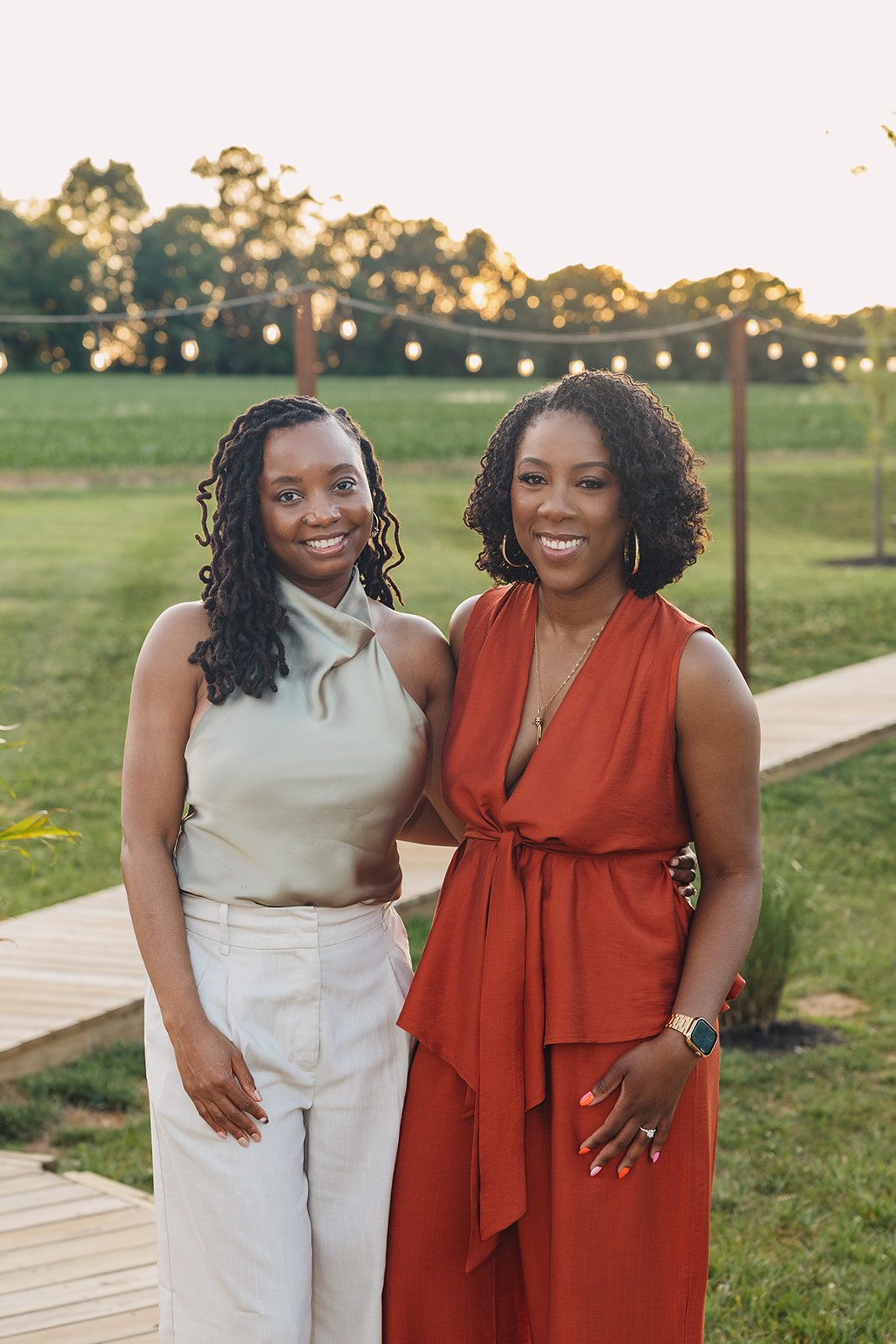 Jazmine and Jaleesa engagement dinner tablescape with florals in Maryland — Creative Motion Events
