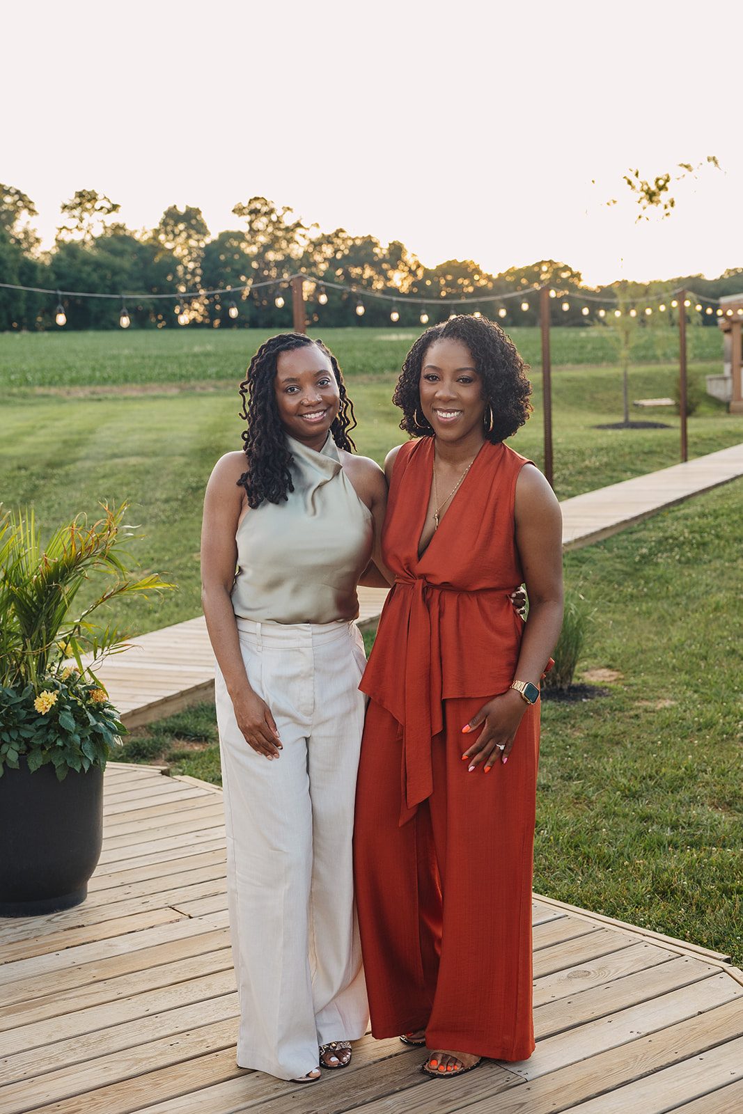 Jazmine and Jaleesa engagement dinner place setting detail in Maryland — Creative Motion Events