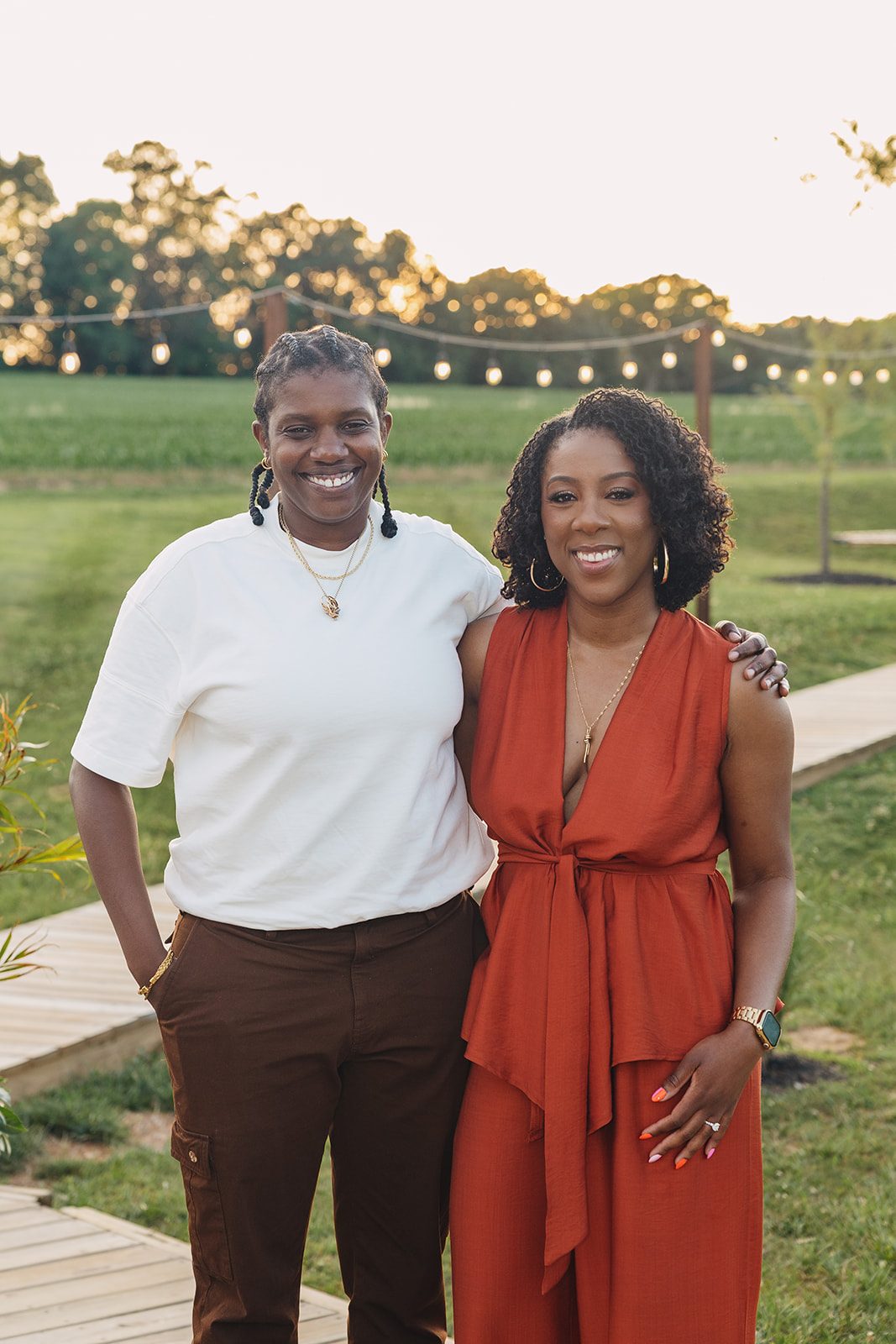 Jazmine and Jaleesa engagement dinner banquet table design in Maryland — Creative Motion Events