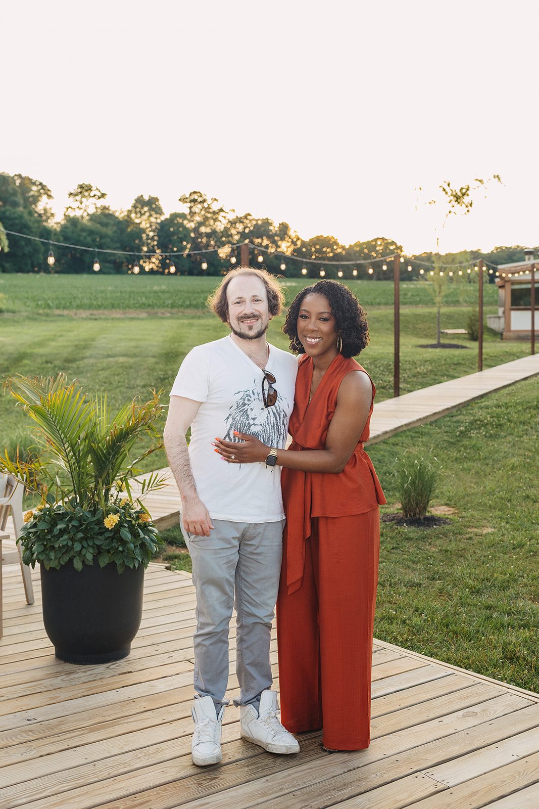 Jazmine and Jaleesa engagement dinner lounge seating vignette in Maryland — Creative Motion Events