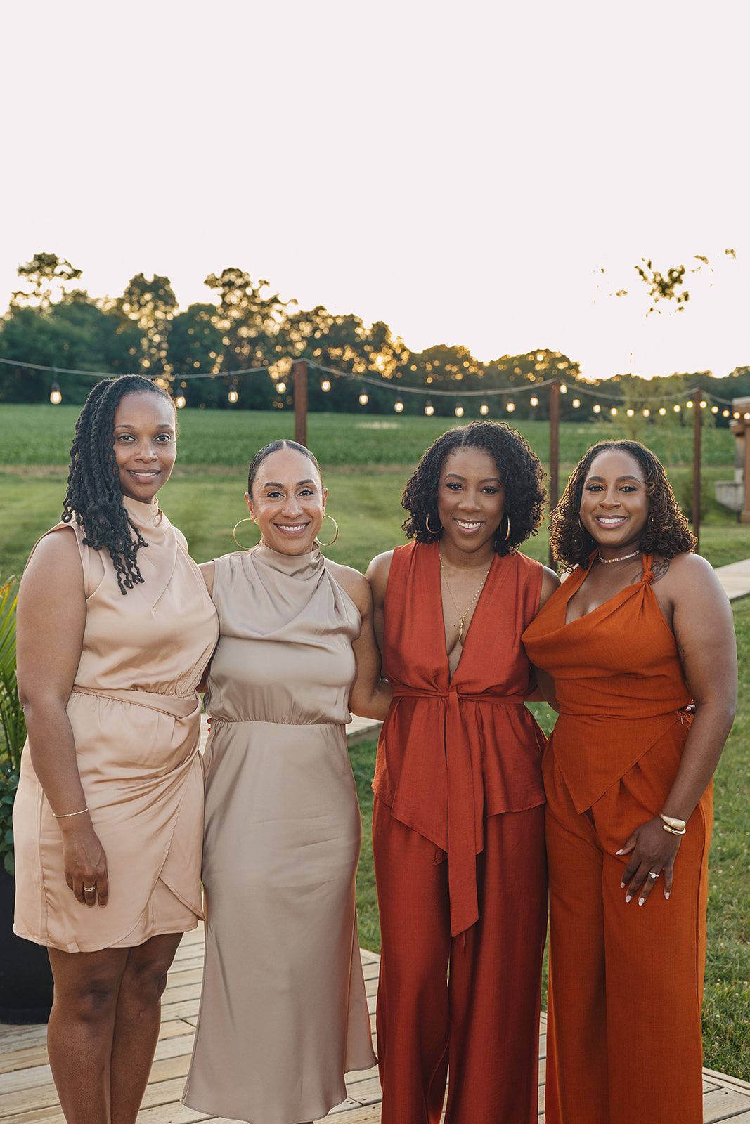 Jazmine and Jaleesa engagement dinner dinner party ambiance in Maryland — Creative Motion Events