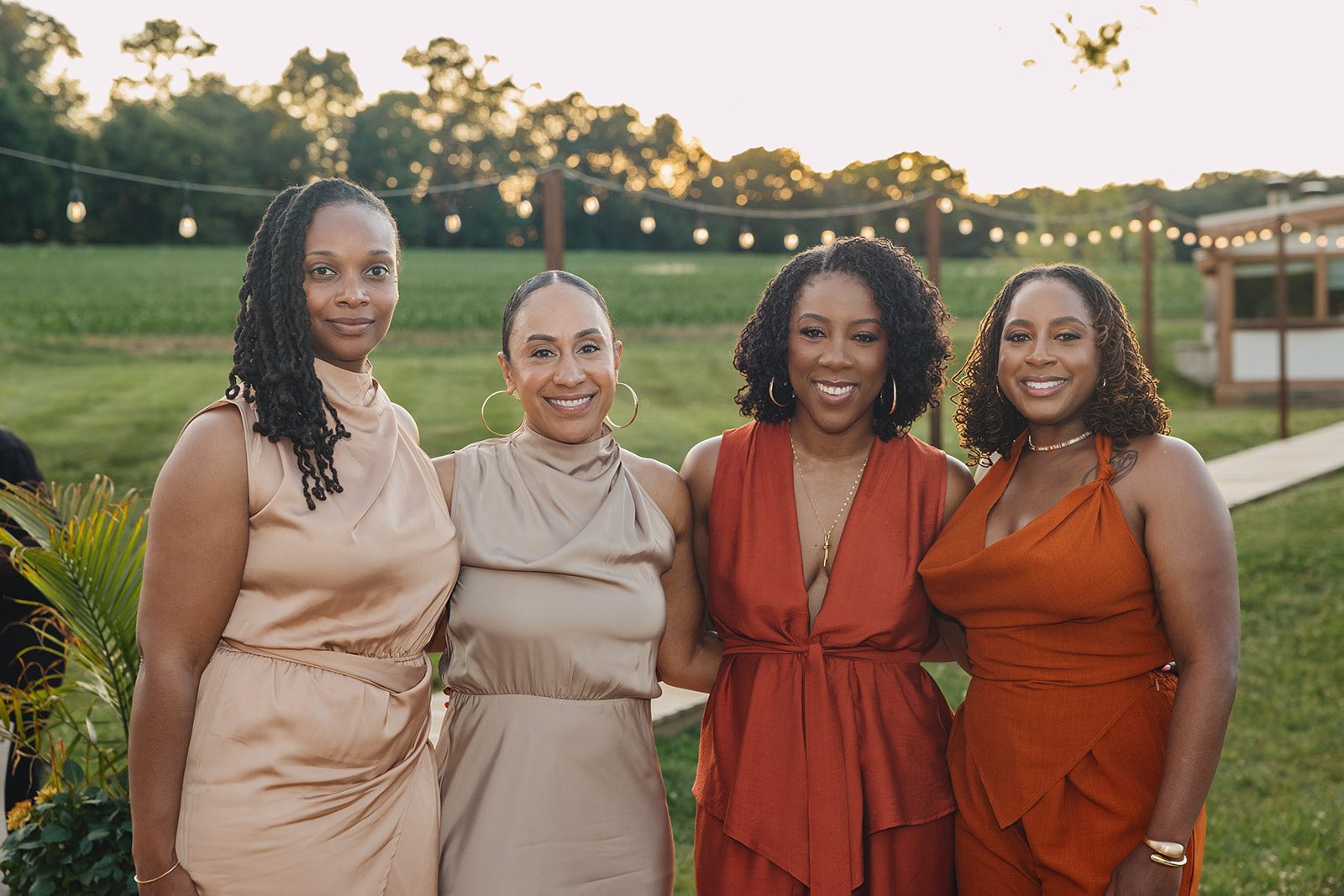Jazmine and Jaleesa engagement dinner intimate celebration décor in Maryland — Creative Motion Events
