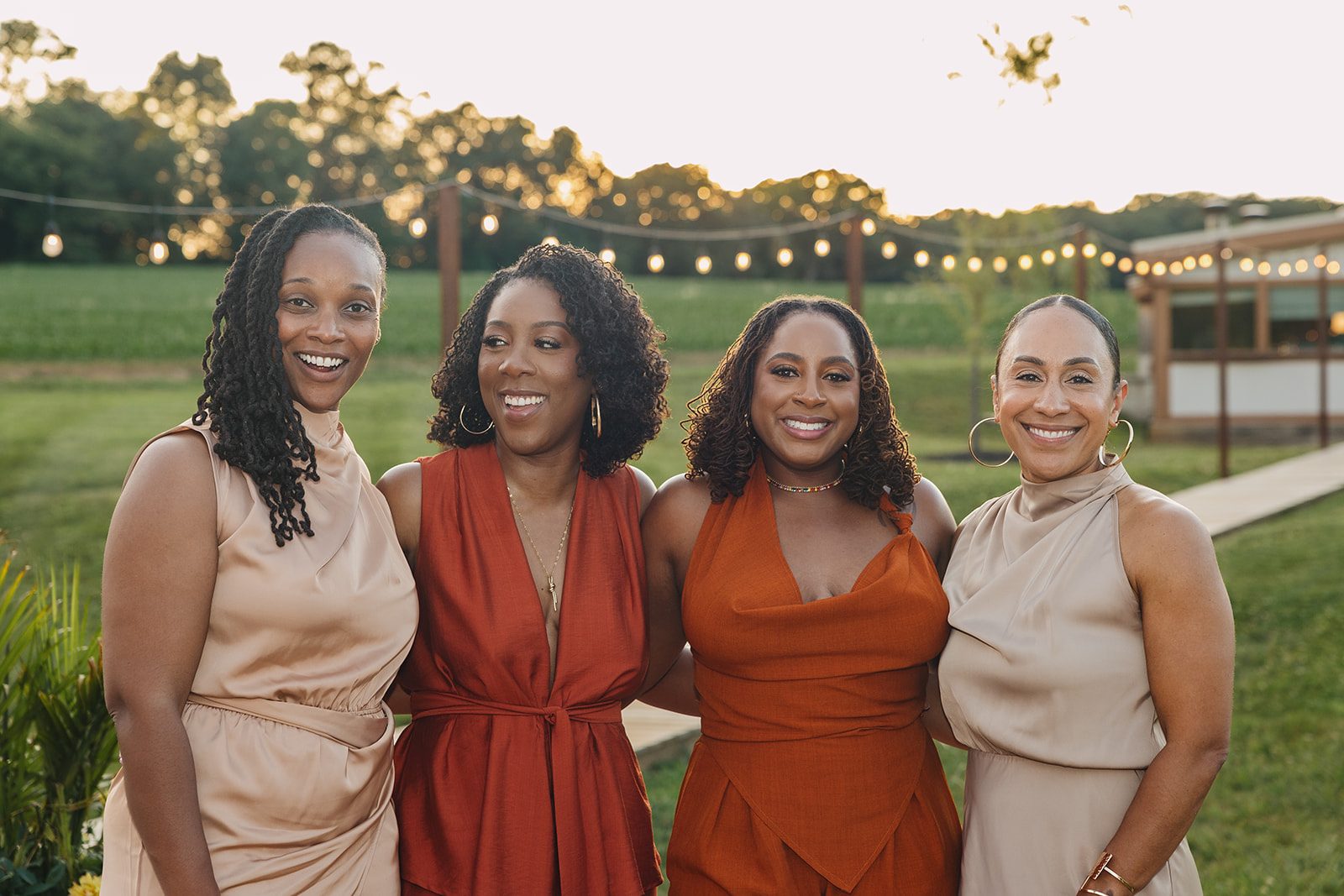 Jazmine and Jaleesa engagement dinner tablescape with florals in Maryland — Creative Motion Events