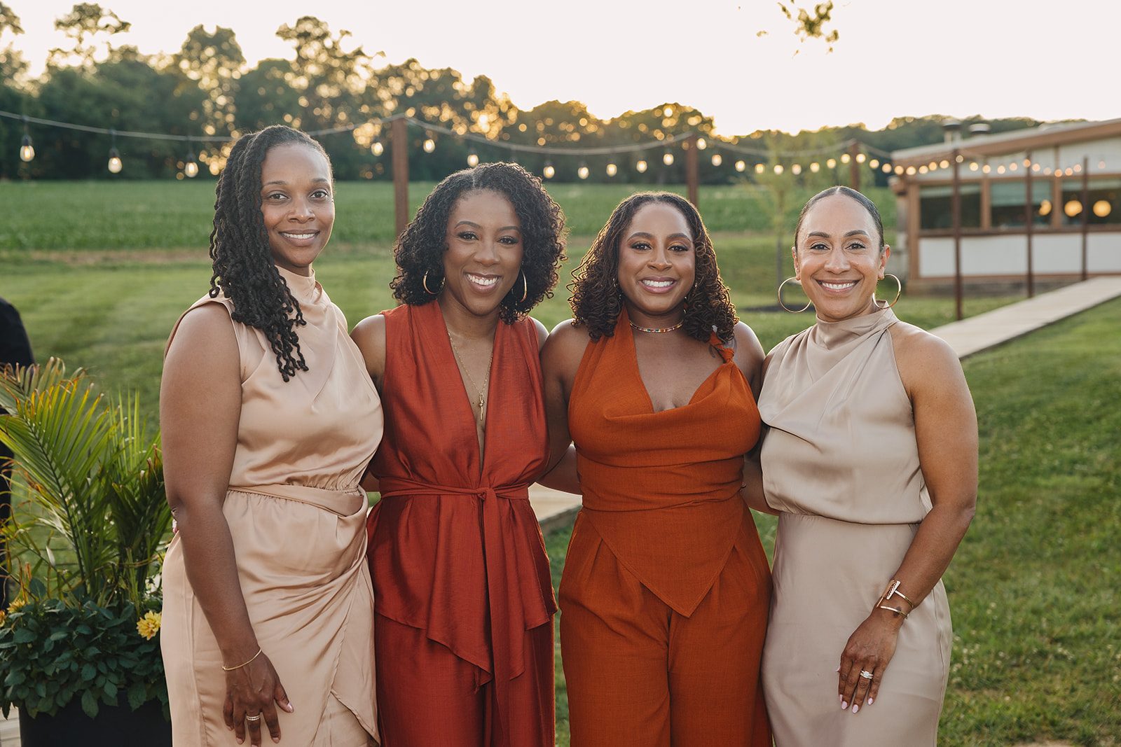 Jazmine and Jaleesa engagement dinner banquet table design in Maryland — Creative Motion Events