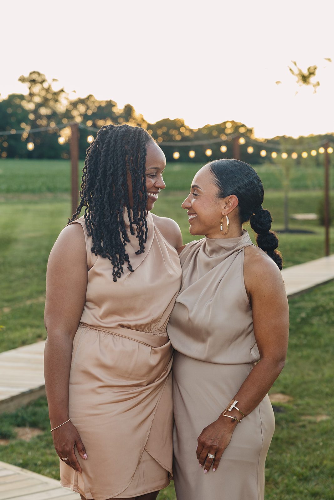 Jazmine and Jaleesa engagement dinner elegant place cards in Maryland — Creative Motion Events