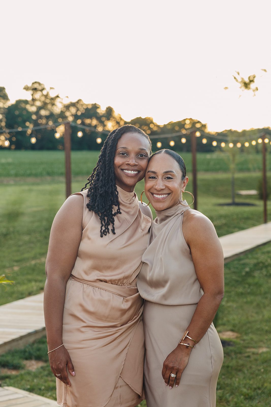 Jazmine and Jaleesa engagement dinner reception styling in Maryland — Creative Motion Events