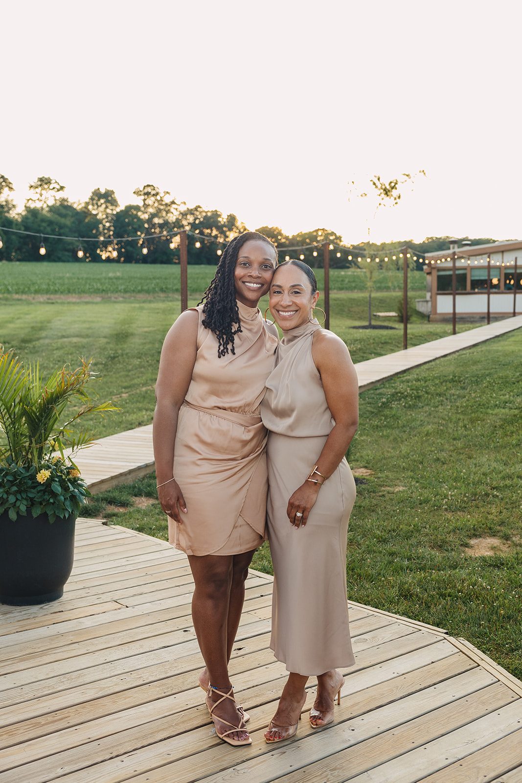 Jazmine and Jaleesa engagement dinner intimate celebration décor in Maryland — Creative Motion Events
