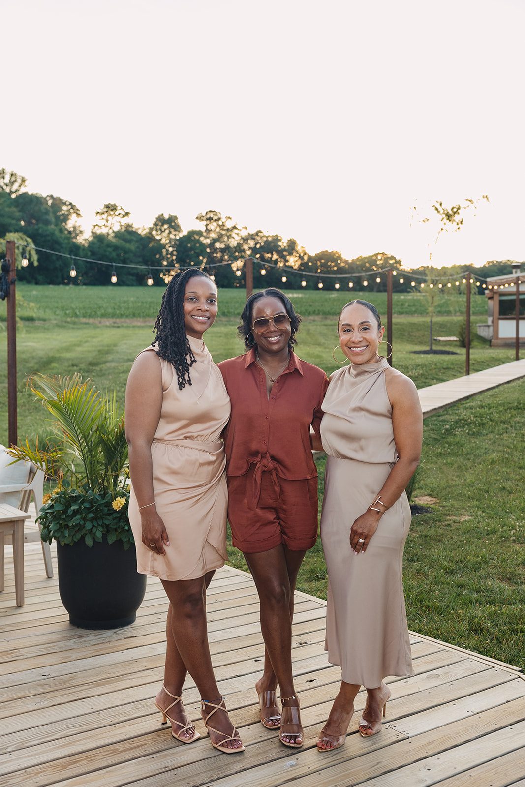 Jazmine and Jaleesa engagement dinner tablescape with florals in Maryland — Creative Motion Events