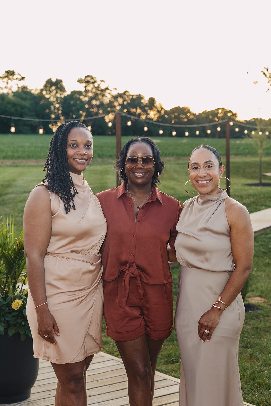 Jazmine and Jaleesa engagement dinner place setting detail in Maryland — Creative Motion Events