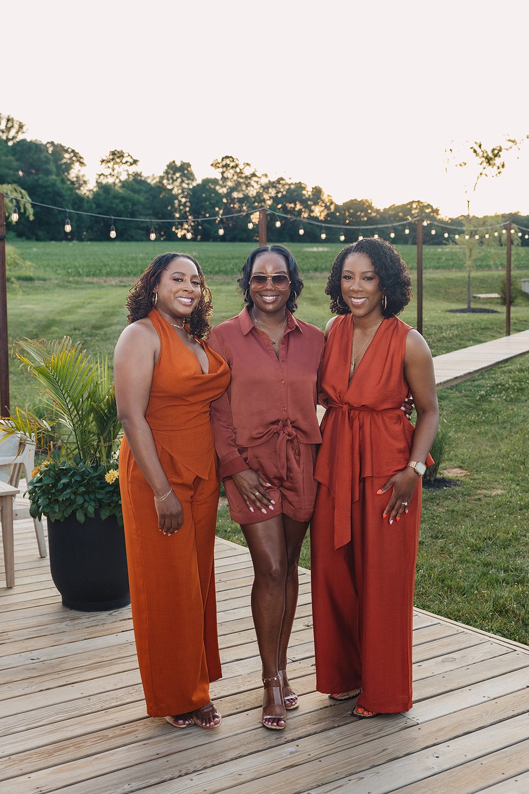 Jazmine and Jaleesa engagement dinner dinner party ambiance in Maryland — Creative Motion Events