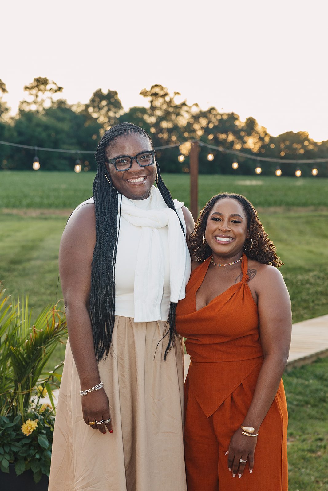 Jazmine and Jaleesa engagement dinner place setting detail in Maryland — Creative Motion Events