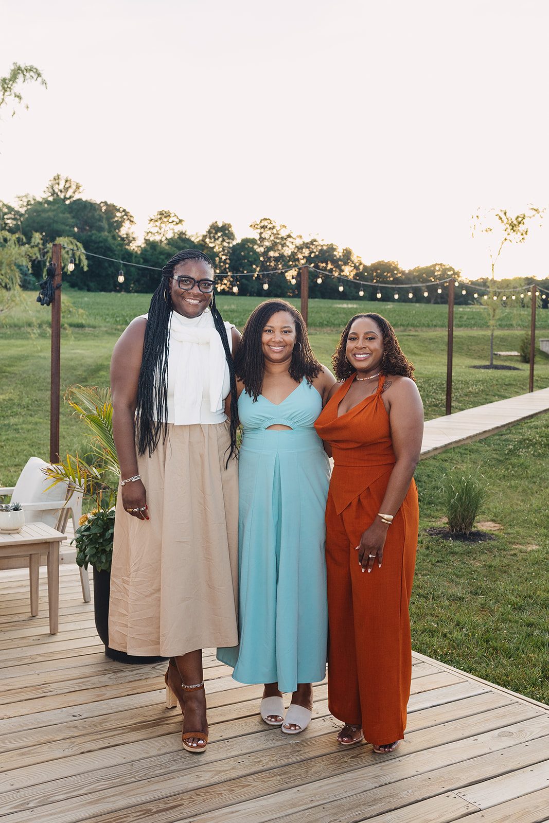 Jazmine and Jaleesa engagement dinner floral centerpiece in Maryland — Creative Motion Events