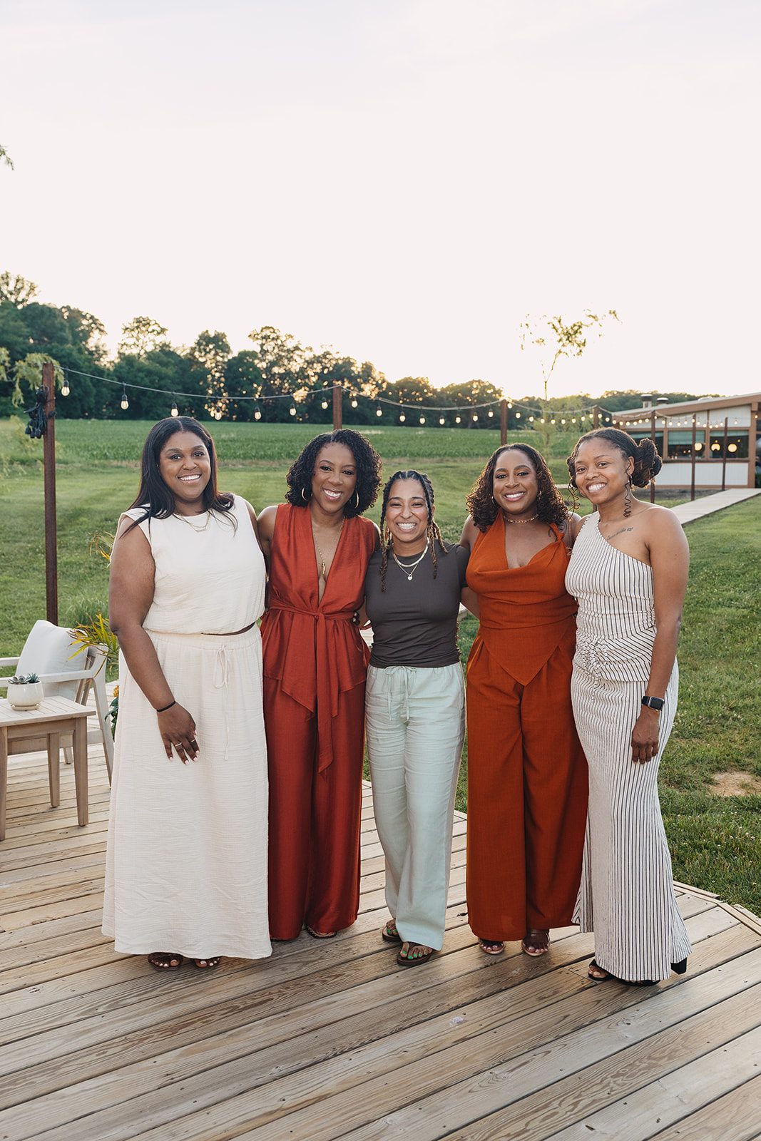 Jazmine and Jaleesa engagement dinner elegant place cards in Maryland — Creative Motion Events