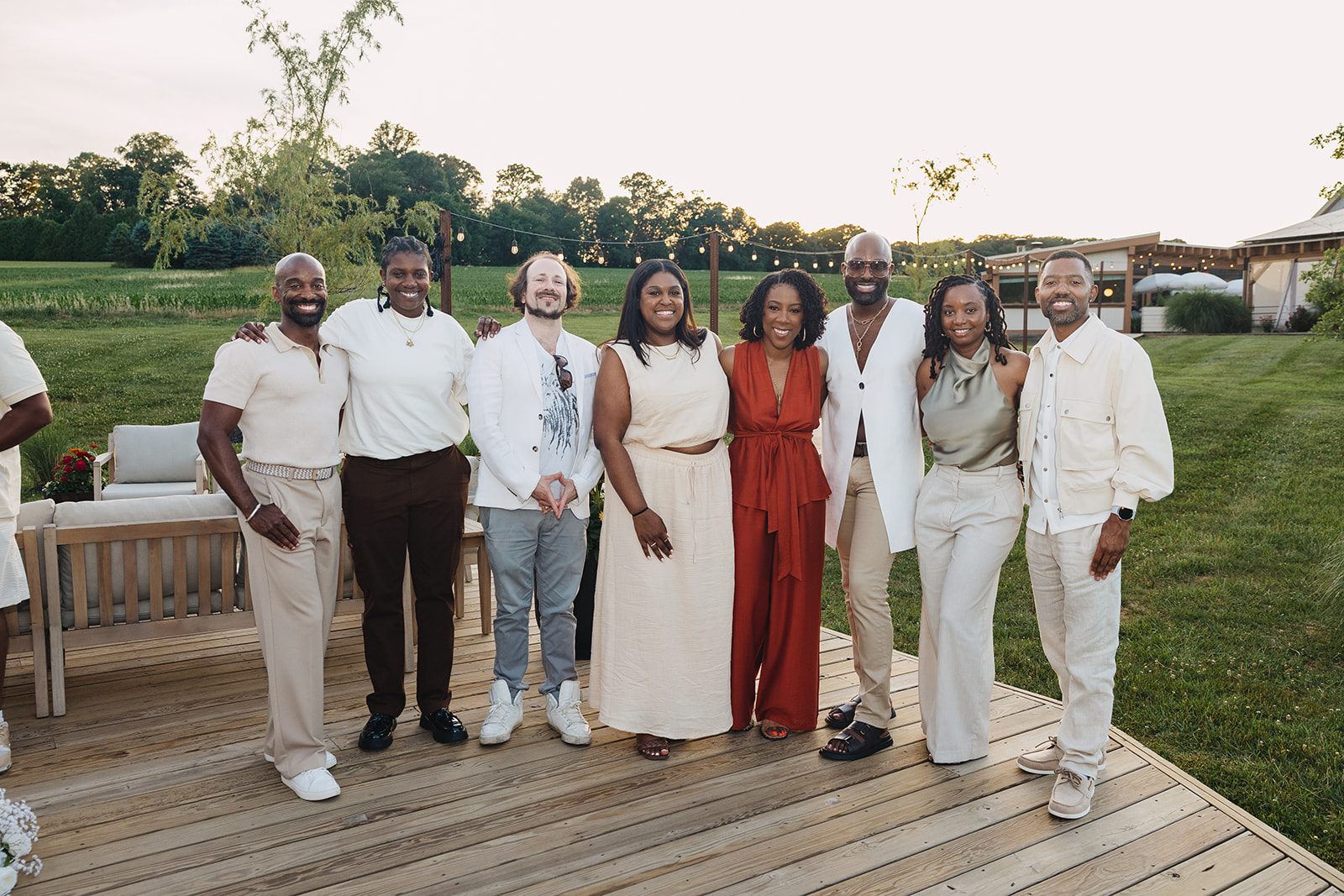 Jazmine and Jaleesa engagement dinner tablescape with florals in Maryland — Creative Motion Events