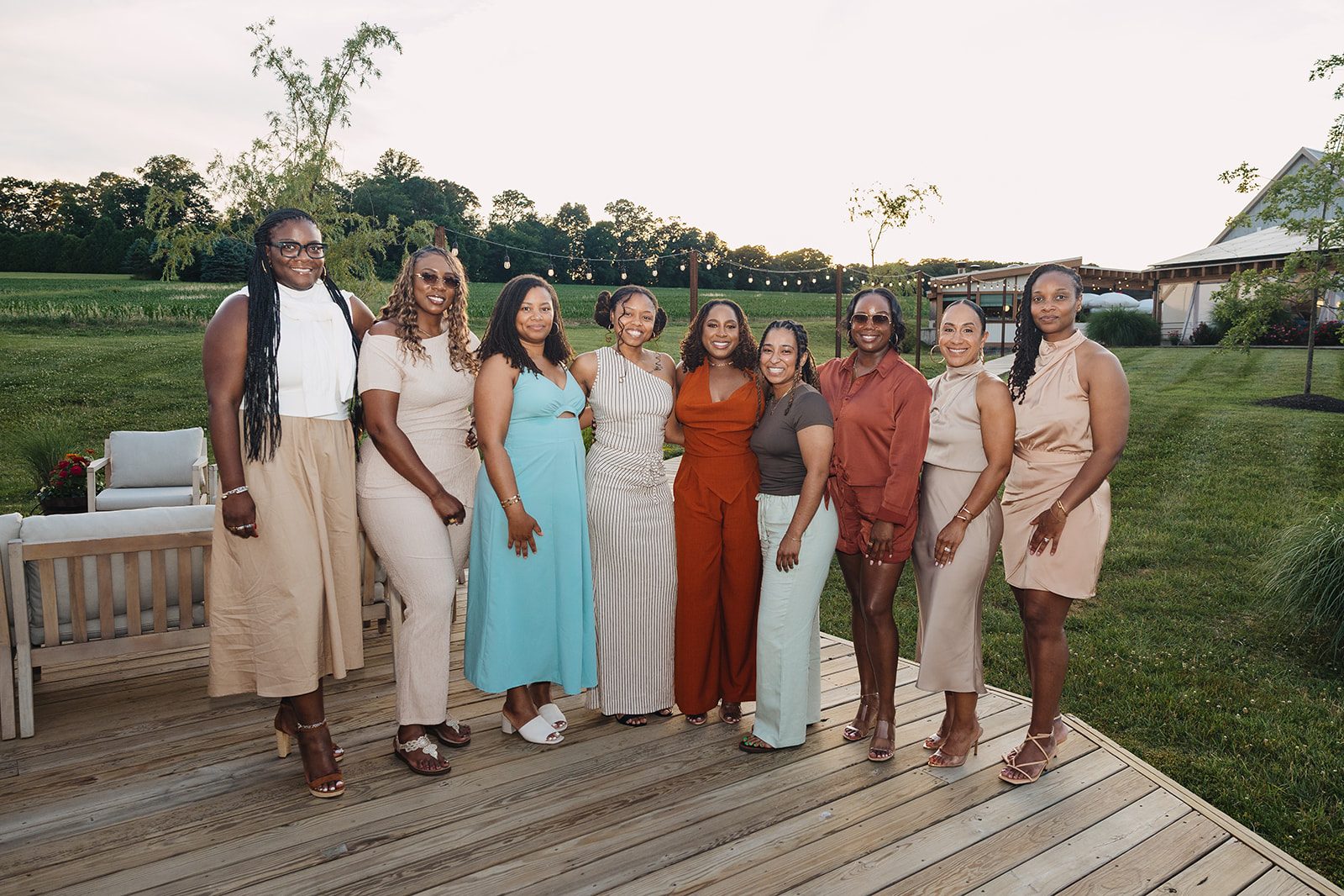 Jazmine and Jaleesa engagement dinner banquet table design in Maryland — Creative Motion Events