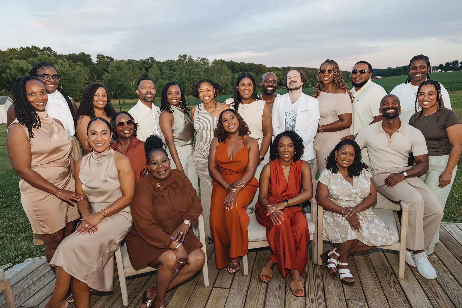 Jazmine and Jaleesa engagement dinner dinner party ambiance in Maryland — Creative Motion Events