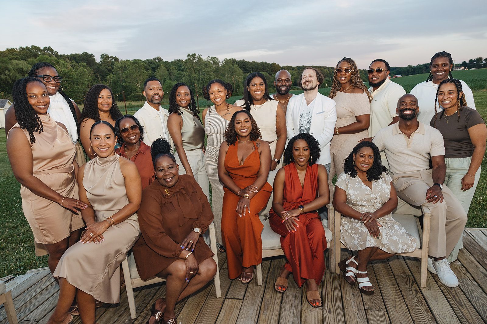 Jazmine and Jaleesa engagement dinner elegant place cards in Maryland — Creative Motion Events