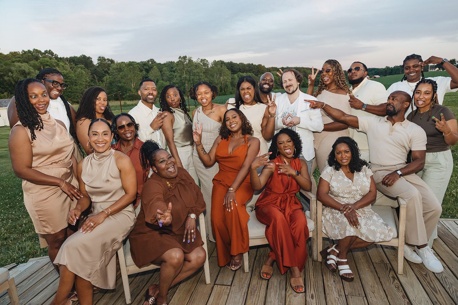 Jazmine and Jaleesa engagement dinner tablescape with florals in Maryland — Creative Motion Events