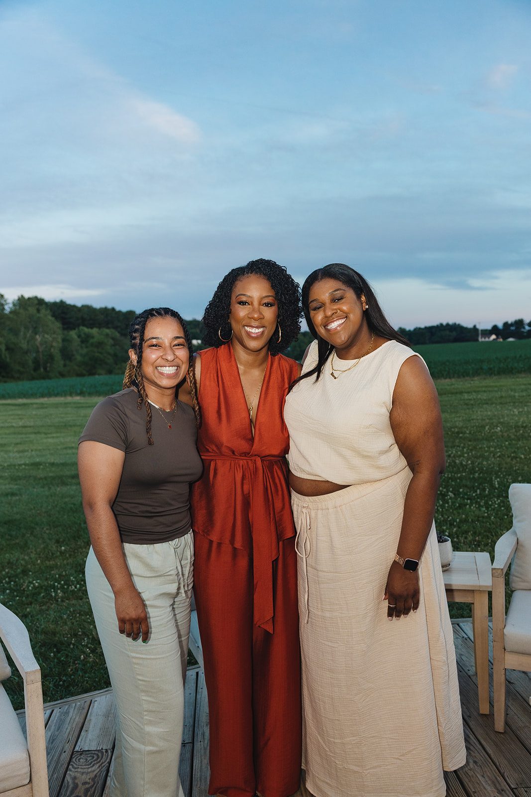 Jazmine and Jaleesa engagement dinner floral centerpiece in Maryland — Creative Motion Events