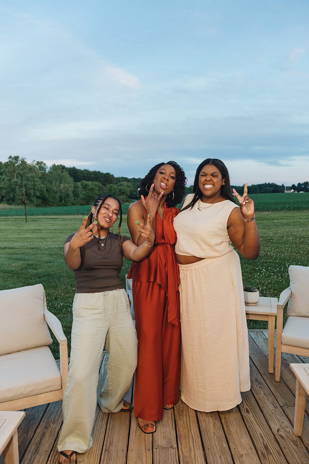 Jazmine and Jaleesa engagement dinner elegant place cards in Maryland — Creative Motion Events