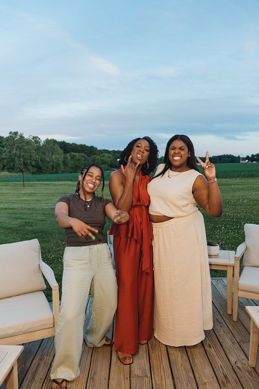 Jazmine and Jaleesa engagement dinner reception styling in Maryland — Creative Motion Events