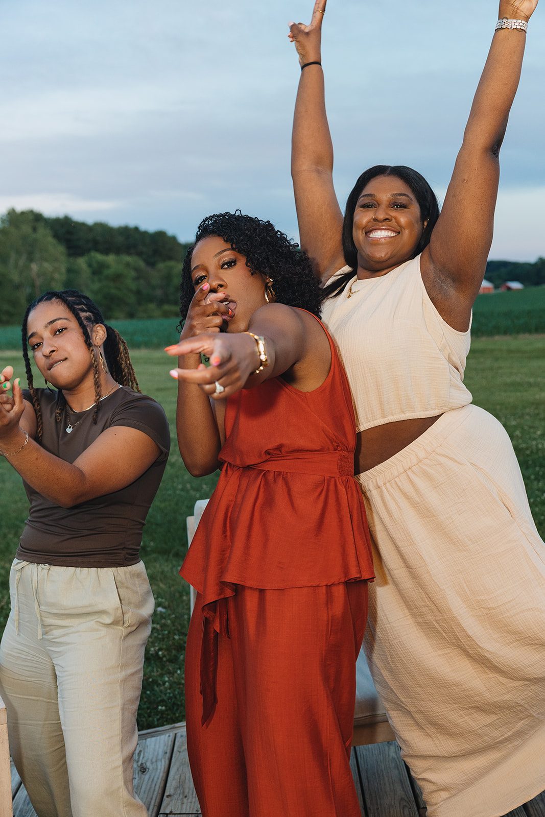 Jazmine and Jaleesa engagement dinner tablescape with florals in Maryland — Creative Motion Events