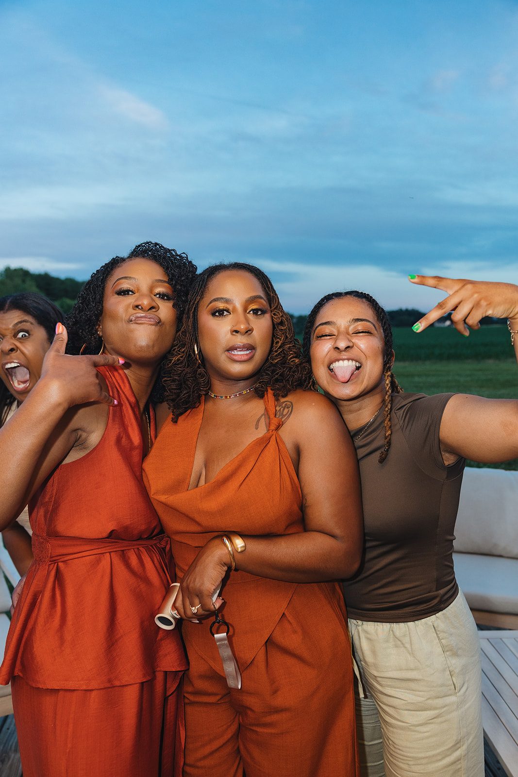 Jazmine and Jaleesa engagement dinner elegant place cards in Maryland — Creative Motion Events