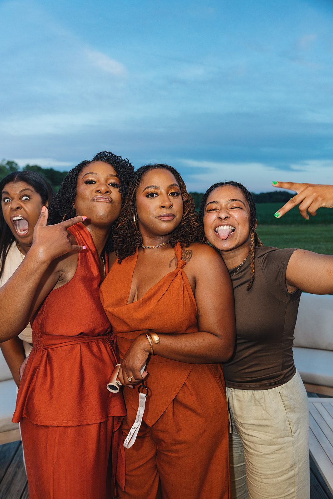 Jazmine and Jaleesa engagement dinner reception styling in Maryland — Creative Motion Events