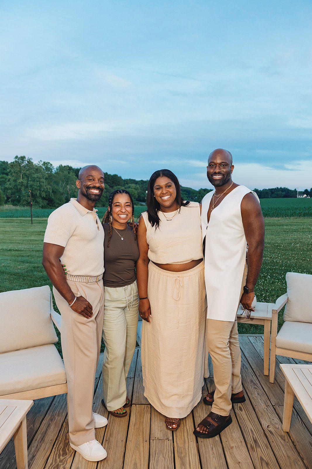 Jazmine and Jaleesa engagement dinner floral centerpiece in Maryland — Creative Motion Events