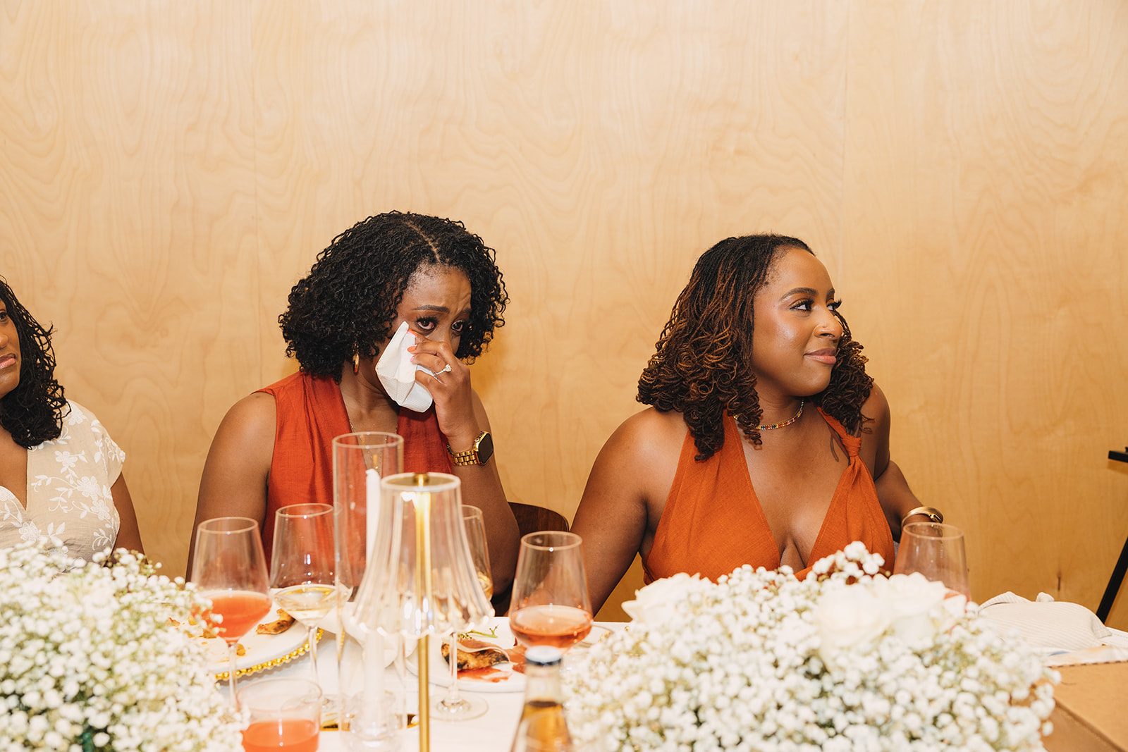 Jazmine and Jaleesa engagement dinner floral centerpiece in Maryland — Creative Motion Events