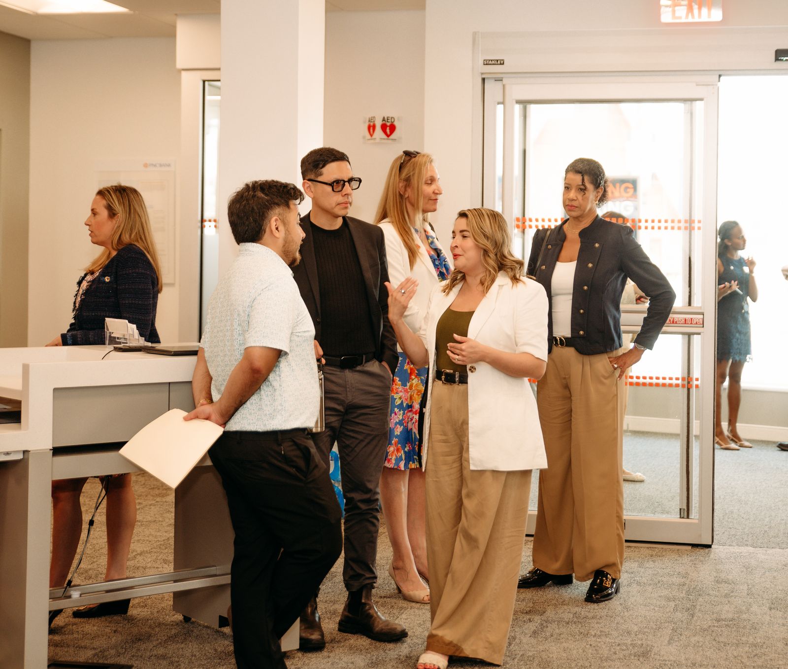 PNC Bank grand opening corporate décor in Maryland by Creative Motion Events