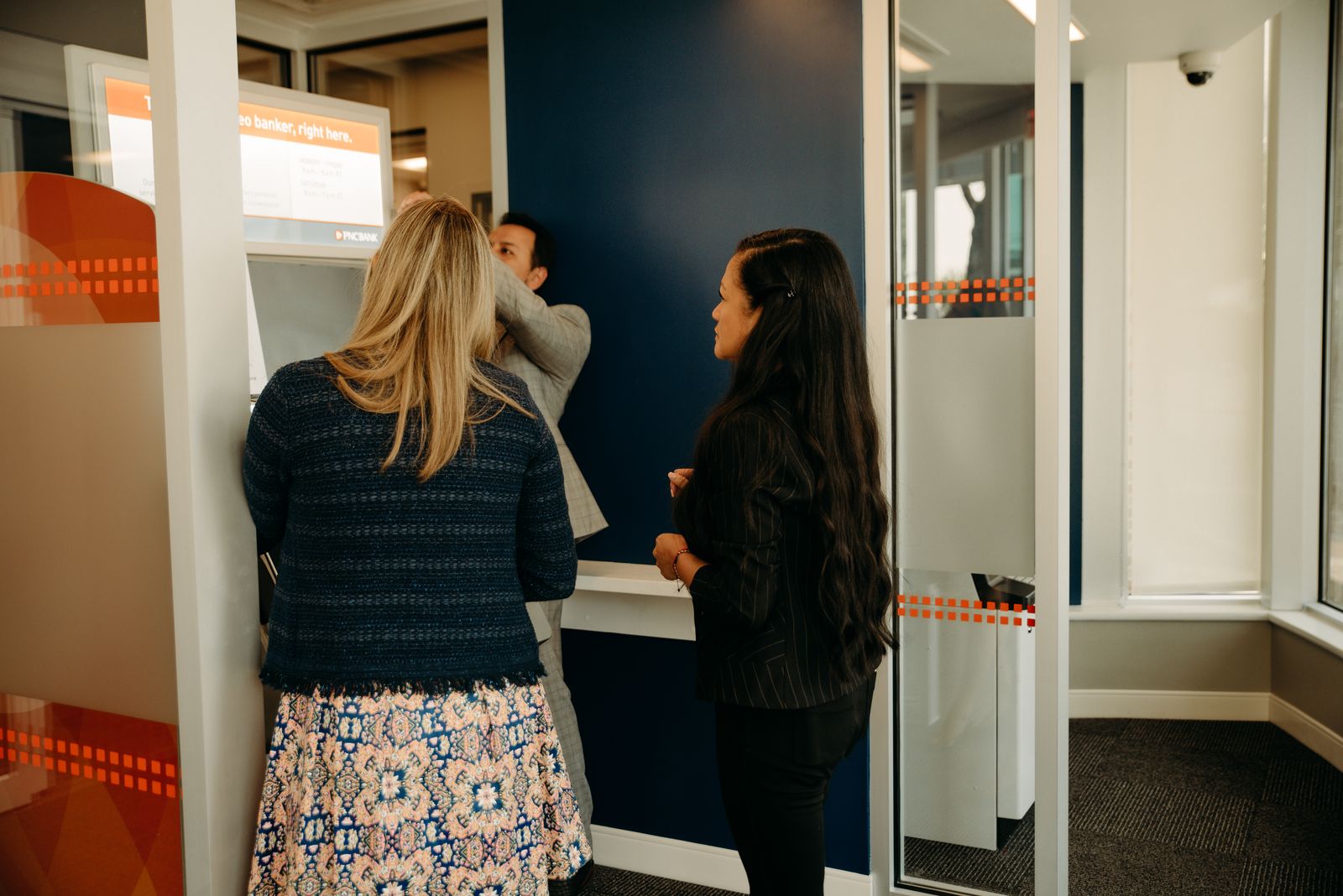 PNC Bank grand opening branding display in Maryland by Creative Motion Events
