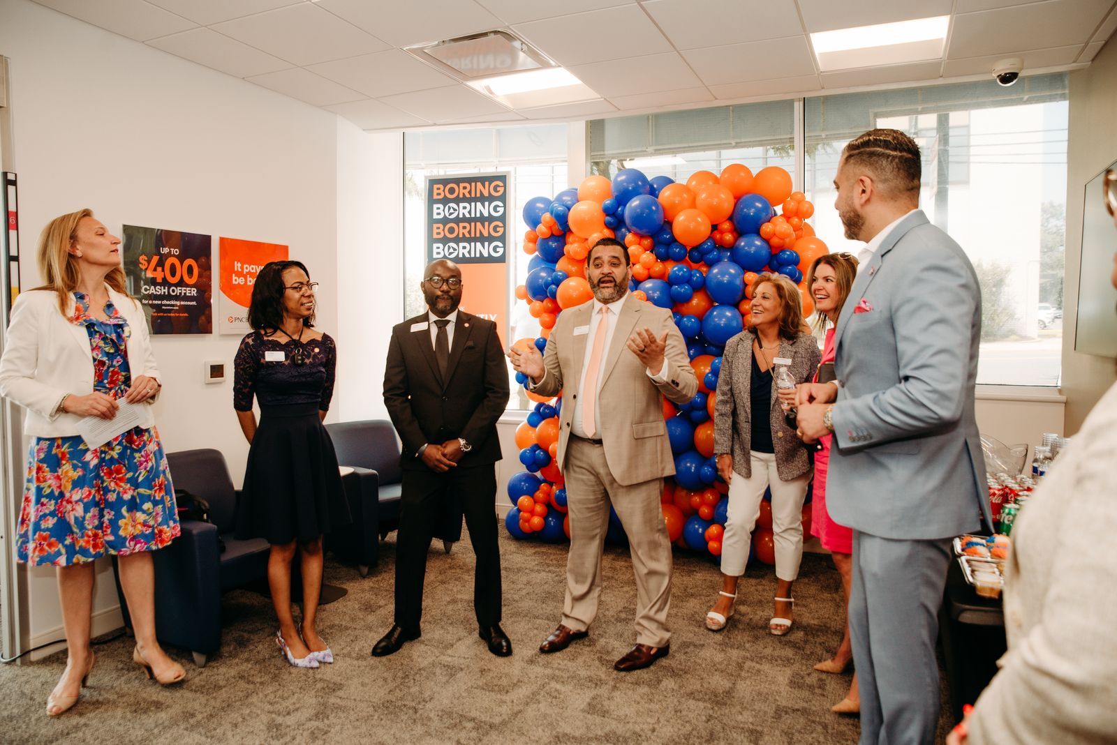 PNC Bank grand opening entry design in Maryland by Creative Motion Events