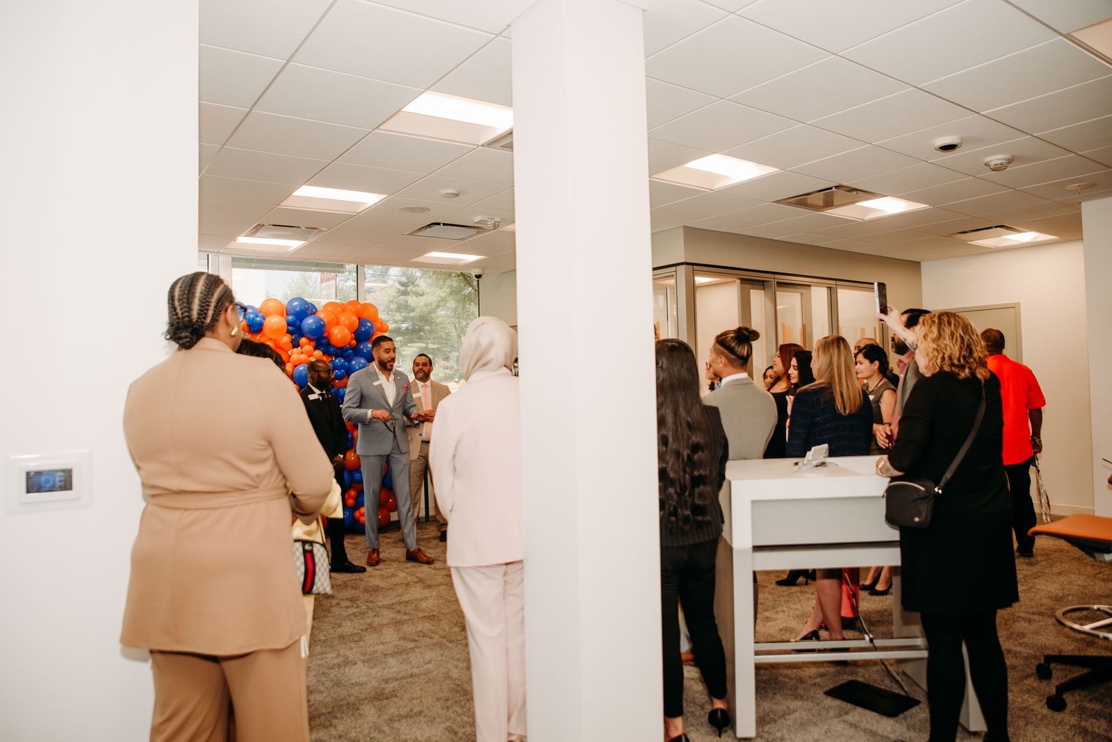 PNC Bank grand opening corporate décor in Maryland by Creative Motion Events