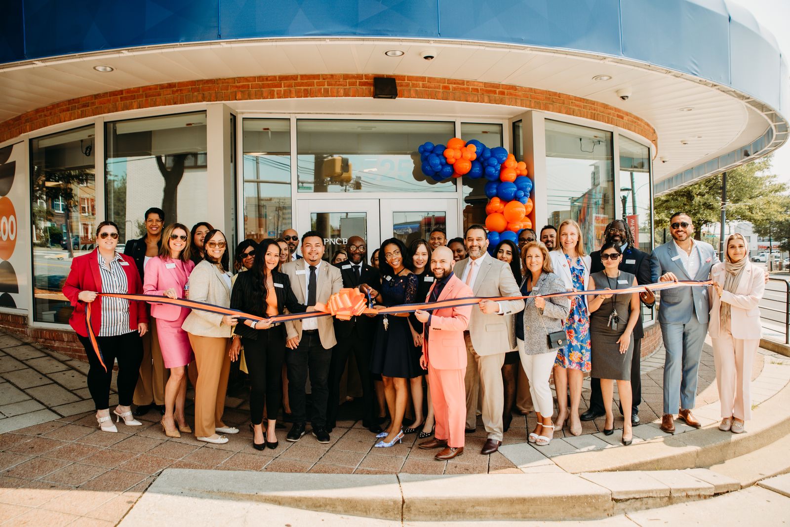 PNC Bank grand opening branding display in Maryland by Creative Motion Events