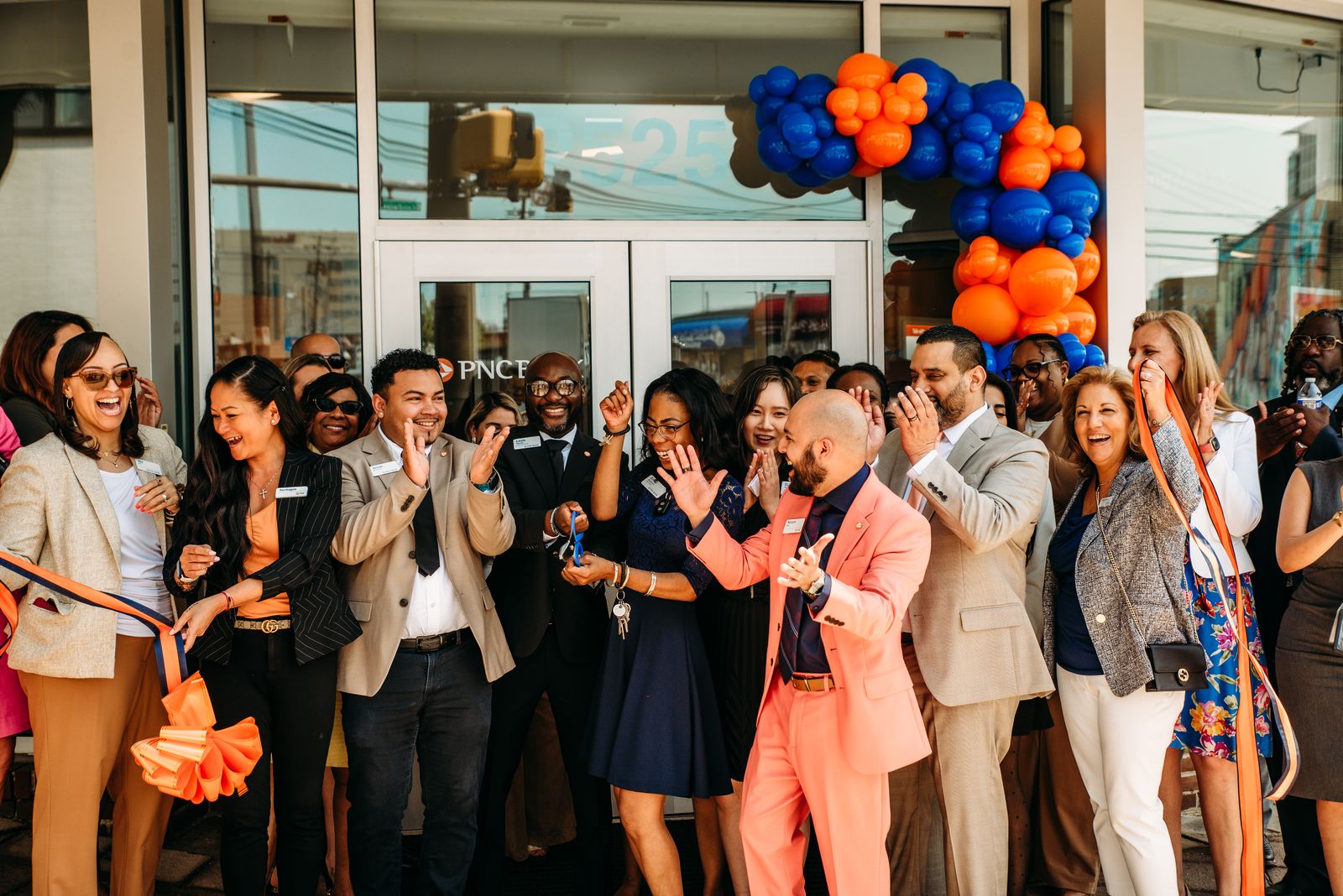 PNC Bank grand opening branding display in Maryland by Creative Motion Events