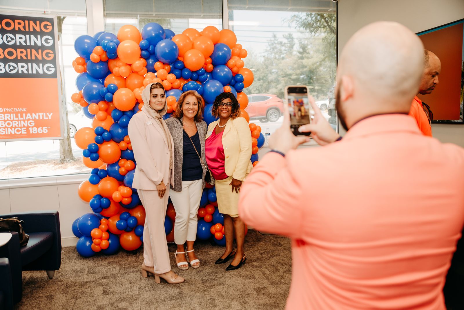 PNC Bank grand opening corporate décor in Maryland by Creative Motion Events