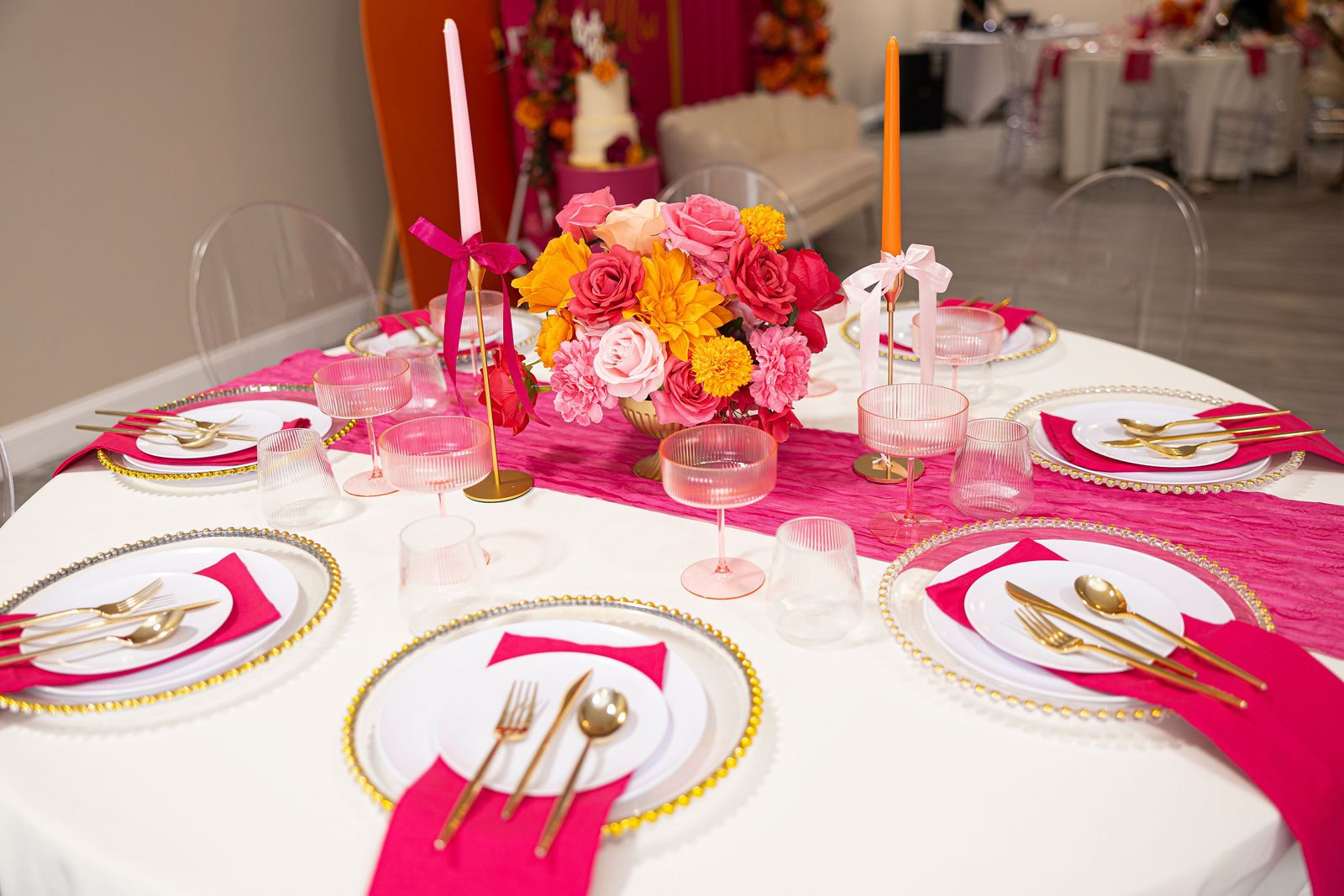 Luxury bridal shower place setting detail by Creative Motion Events in Maryland