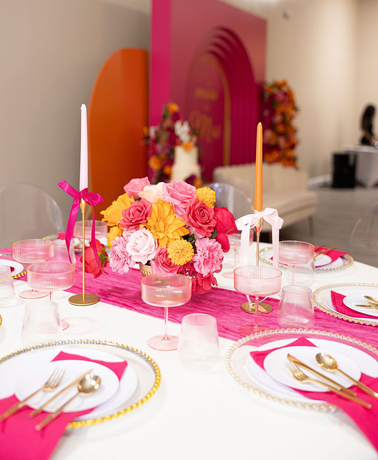 Luxury bridal shower lounge seating by Creative Motion Events in Maryland
