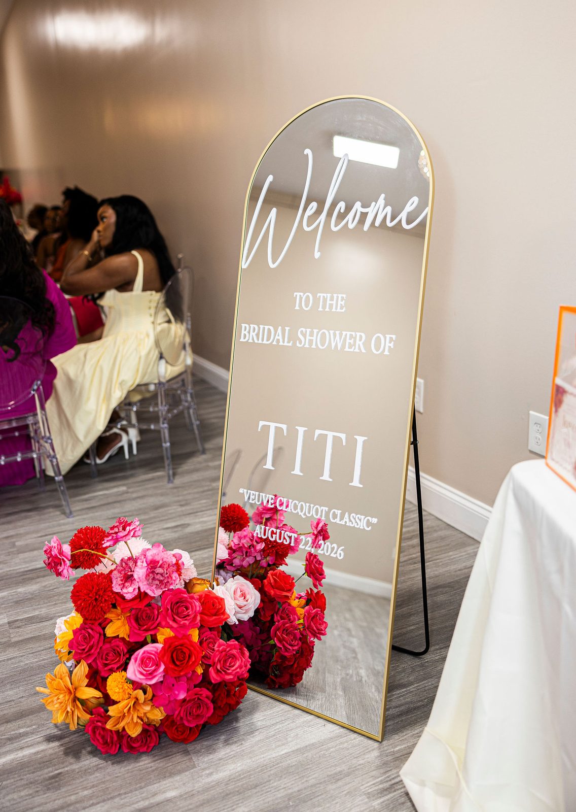 Luxury bridal shower balloon and floral accent by Creative Motion Events in Maryland