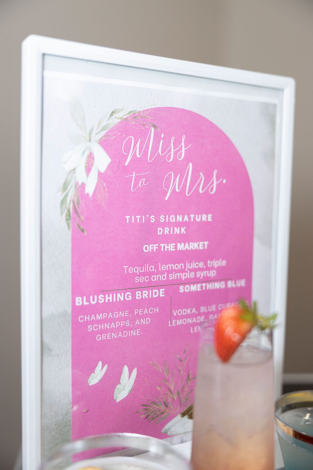 Luxury bridal shower Miss to Mrs backdrop by Creative Motion Events in Maryland