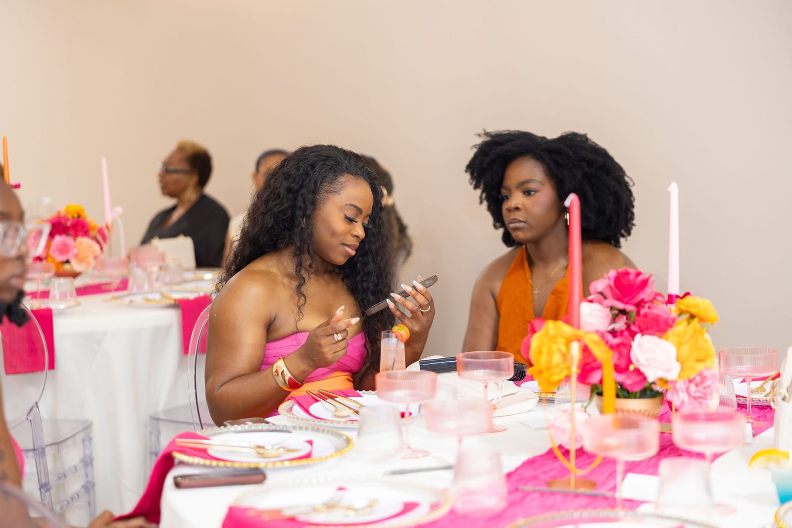 Luxury bridal shower balloon and floral accent by Creative Motion Events in Maryland