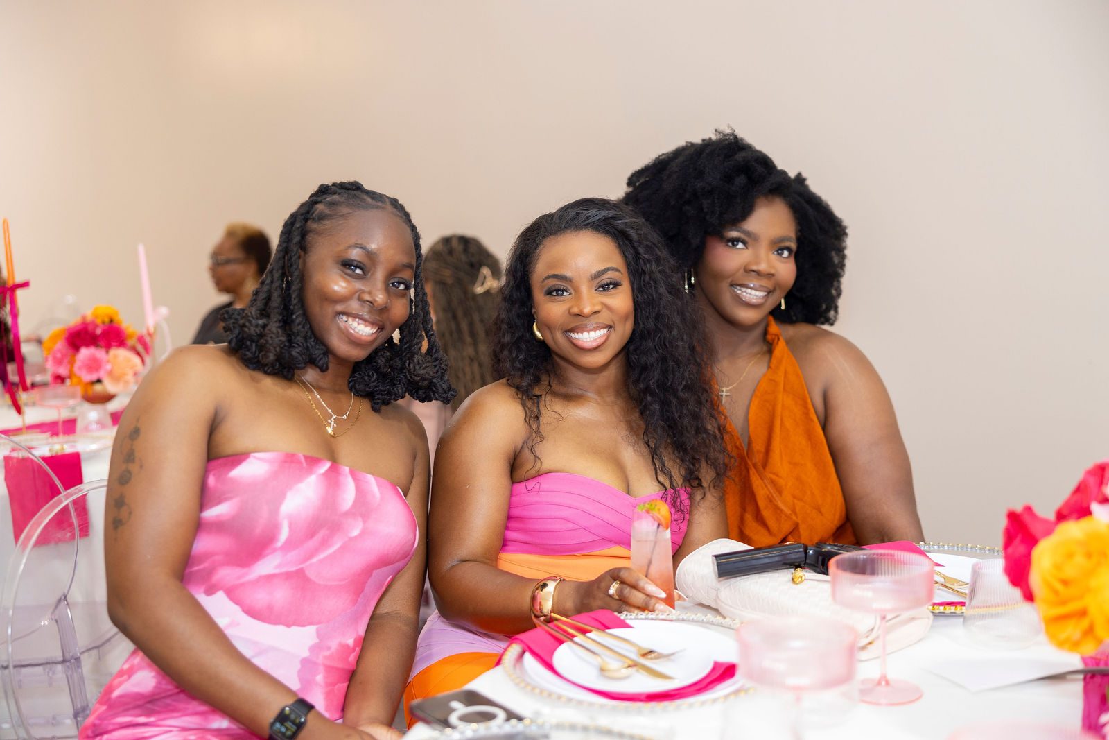 Luxury bridal shower guest table styling by Creative Motion Events in Maryland