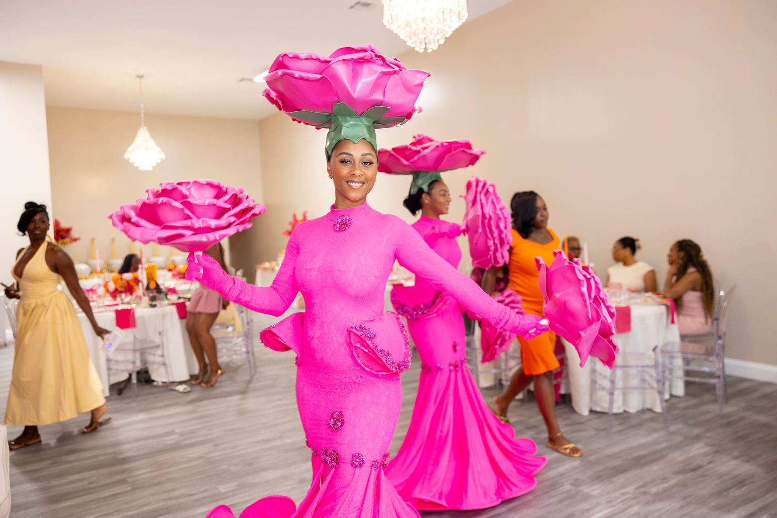 Luxury bridal shower guest table styling by Creative Motion Events in Maryland